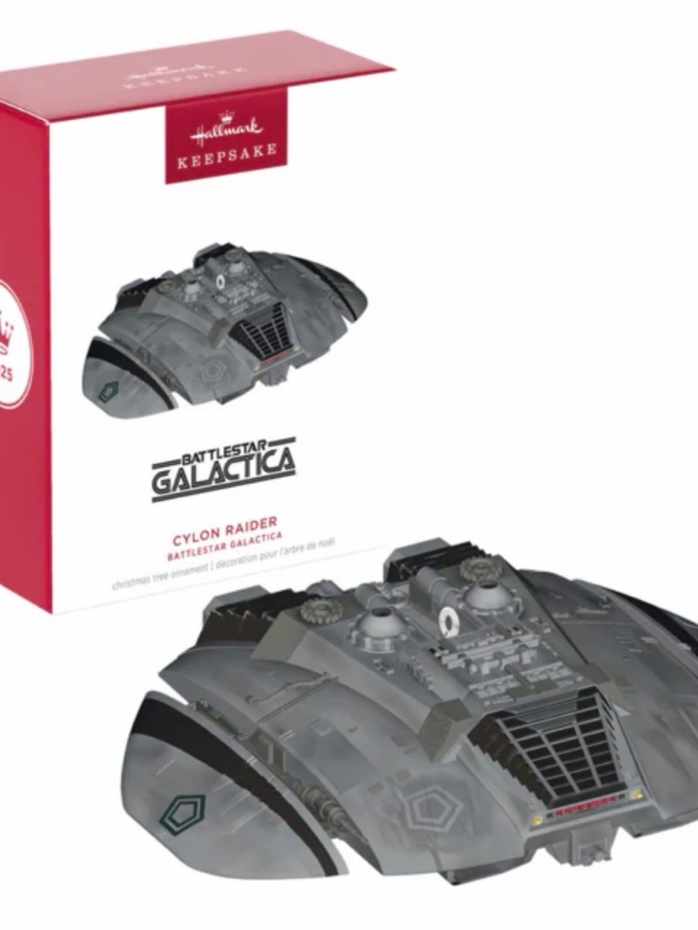 Hallmark Keepsake Silver Gray Starfighter Ornament